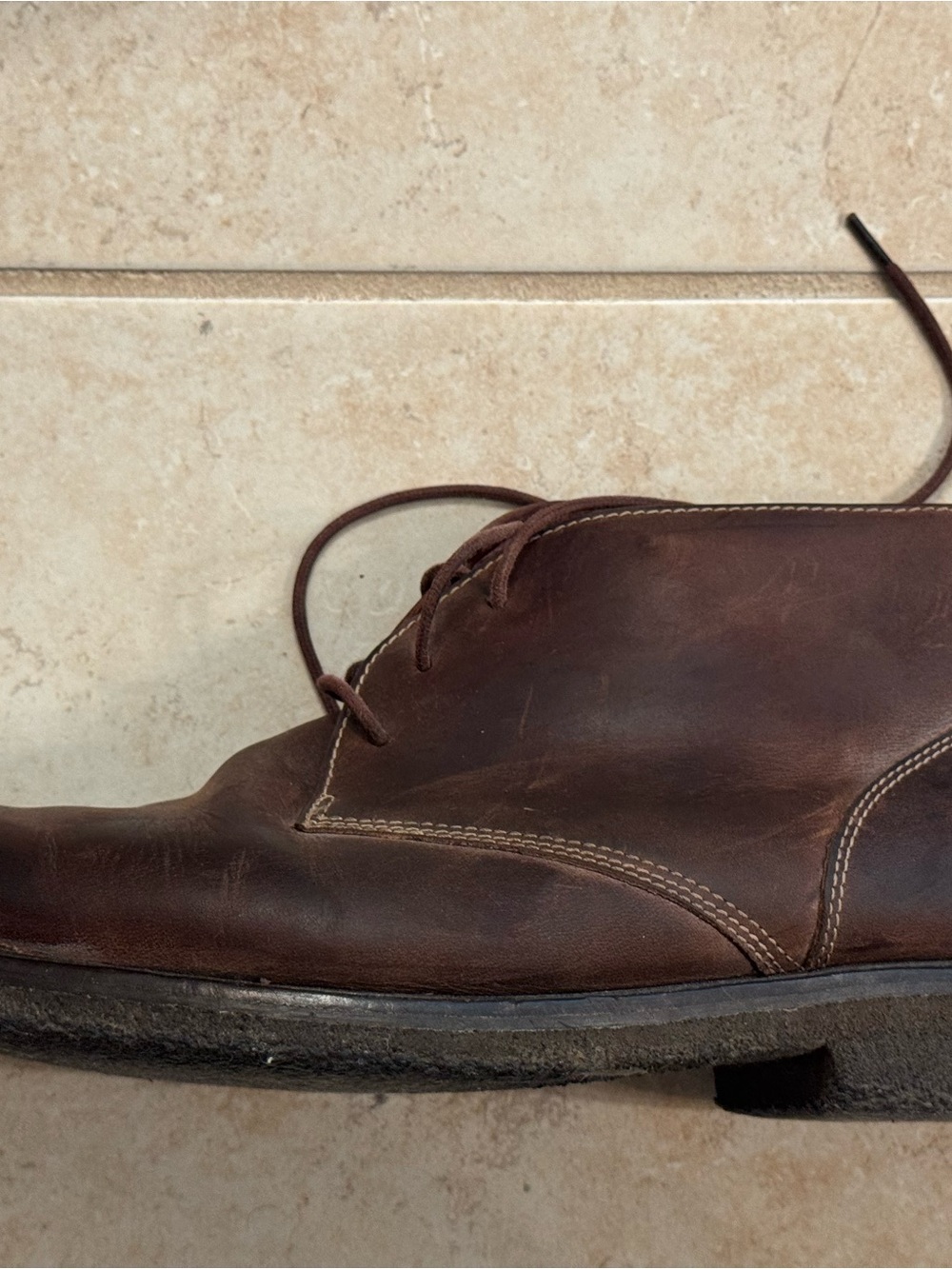 Johnston & Murphy Dark Brown Leather Chukka Boots